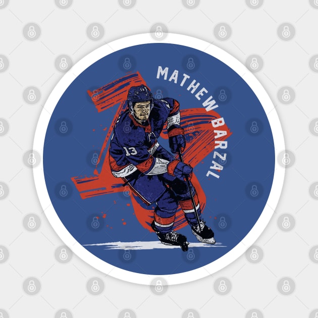 Mathew Barzal New York I Brush Magnet by lavonneroberson